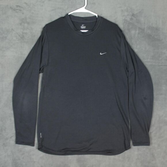 Nike Other - Nike Shirt Mens Large Black Dri-FIT Long Sleeve Athletic Running Made USA Logo